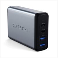 Satechi Travel Charger Dual Port 75W PD 2X USB-C/2X USB-A Space Grey - thumbnail