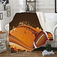 Cross-border Trade for Double TThick Blanket 3D Digital Print Blanket Sofa Cover ket Rugby Series Lightinthebox - thumbnail