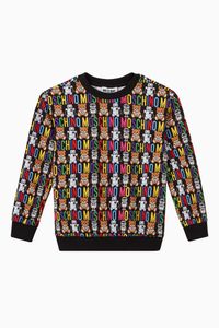 Allover Teddy Robots Sweatshirt in Cotton