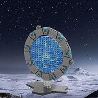 High Brick Building Block Toy Tabletop Ornament Moc-112885 Atlantis Space Gate Puzzle Assembly Building Blocks Lightinthebox