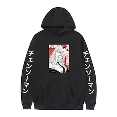 Inspired by Chainsaw Man Power Denji Aki Hoodie Cartoon Manga Anime Front Pocket Graphic Hoodie For Men's Women's Unisex Adults' Hot Stamping 100% Polyester miniinthebox