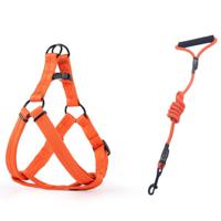 Helepet Round Dog Leash Harness Orange Medium