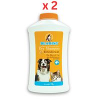 Bearing Dry Shampoo Powder Deodorant for Dog and Cat- 150g (Pack of 2)
