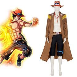 Inspired by One Piece Portgas·D· Ace Anime Cosplay Costumes Japanese Halloween Cosplay Suits Long Sleeve Costume For Men's Lightinthebox