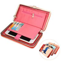 Women Cartoon Cute Sweet Casual Long Wallet Phone Cash Cards Coins Purse