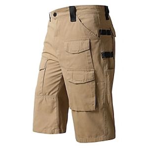 Men's Tactical Shorts Cargo Shorts Capri Pants Flap Pocket Plain Comfort Breathable Outdoor Daily Going out Fashion Casual Black Army Green miniinthebox