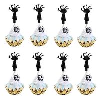 8pcsPack Halloween Zombie Arm Cupcake Toppers Black Cake Decor Toothpicks For Theme Birthday Party Cake Cake Insert Lightinthebox - thumbnail