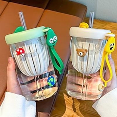 Cold Extraction Glass Cup Tea Water Separation Flower Tea Cup Straw Water Cup High Beauty Summer Girls' Handy Cup Ins Style miniinthebox Cold Extraction Glass Cup Tea Water Separation Flower Tea Cup Straw Water Cup High Beauty Summer Girls' Handy Cup Ins Style miniinthebox