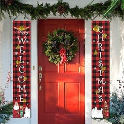 1pcs, Door Curtain Festive Santa Claus Door Curtain - Perfect for Christmas Decor and Holiday Cheer. miniinthebox