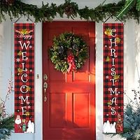 1pcs, Door Curtain Festive Santa Claus Door Curtain - Perfect for Christmas Decor and Holiday Cheer. miniinthebox - thumbnail