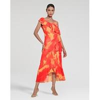 Women's Peplum Dresses Wedding Guest Midi Dress Purple Orange Short Sleeve Blooming Ruffle Front Tie Spring Summer Asymmetrical Romantic S M L Women's Peplum Dresses Wedding Guest Midi Dress Purple Orange Short Sleeve Blooming Ruffle Front Tie Spring Summer Asymmetrical Romantic S M L