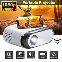 Mini Projector Portable Projector With 7000 Lux And Full HD 1080P Movie Projector Compatible With IOSAndroid PhoneTabletLaptopPCTV StickBoxUSB DriveDVDGame Console  US Plug Lightinthebox - thumbnail