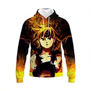 Inspired by Seven Deadly Sins Cosplay Hoodie Anime 100% Polyester Pattern Harajuku Graphic Kawaii Hoodie For Unisex / Couple's miniinthebox