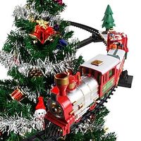 Christmas Train Children Can Hang Christmas Trains Sound And Light Decorations Toy Cars Gifts Tree Walking Electric Rail Cars childrens christmas presents Lightinthebox - thumbnail