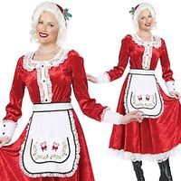 Santa Claus Mrs.Claus Fancy Christmas Dress Santa Suits Women's Christmas Christmas New Year Christmas Eve Adults' Christmas New Year Eve Polyester Dress miniinthebox - thumbnail