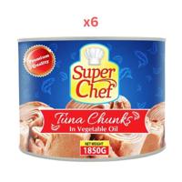 Super Chef Tuna Chunk In Veg Oil 1850Gm (Pack Of 6)