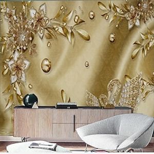 Art Deco 3D Home Decoration Classic Modern Wall Covering, Canvas PVC / Vinyl Material Self adhesive Mural Wall Cloth, Room Wallcovering miniinthebox