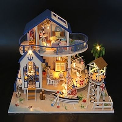 Handicraft DIY Handicraft Toys With Lights, Legend Of The Blue Sea Wooden Mini House Assembled Hand-Made Figure No dust cover Lightinthebox