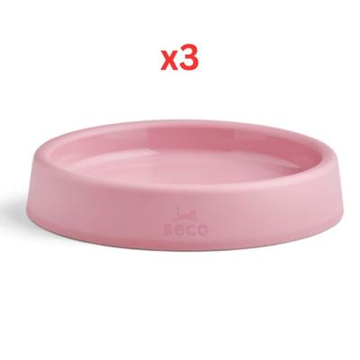 Beco Steady Food & Water Cat Bowl - Pink (Pack Of 3)