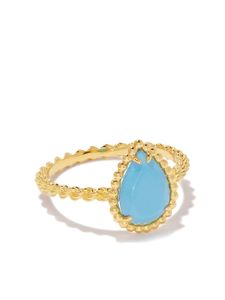 Boucheron 18kt yellow gold Serpent Bohème turquoise S motif ring - YG