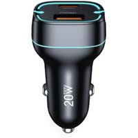 TOTU Minlmal Series 20w Car Charger Black-DCCPD-08