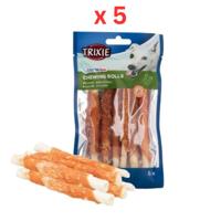 Trixie Denta Fun 6 Chicken Chewing Rolls Dog Chews 70G Pack Of 5