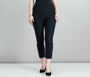 Petite Tummy-Control Ankle Pants  Deep Black