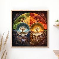 1pc Botanicals DIY Diamond Painting Four Seasons Tree Diamond Painting Handcraft Home Gift Without Frame Lightinthebox - thumbnail