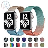 1pc Smart Watch Band Compatible with Apple iWatch 38/40/41mm 42/44/45mm Stainless Steel Waterproof Adjustable Breathable Milanese Loop for iWatch Smartwatch Strap Wristband for Series 7 / SE miniinthebox - thumbnail