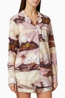 South Island Print Signature Pyjama Set in Cotton - thumbnail