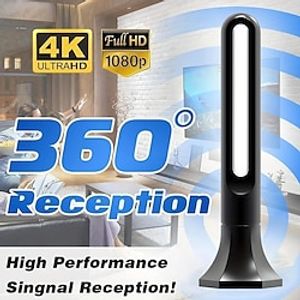 2023 Upgrade TV Antenna  360° Reception amp; Long Range Reception For Indoor And Outdoor Digital Antenna For Smart HDTV Support 4K 1080P HDTV Antenna With Amplifier Signal Booster And Thick Coaxial Cable Lightinthebox