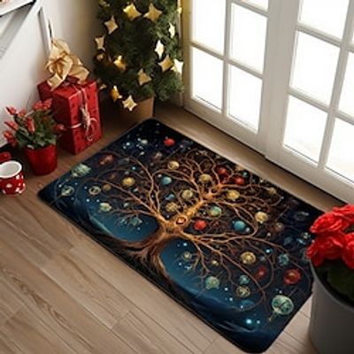 Christmas Tree of Life Doormat Xmas Non-Slip Oil Proof Rug Indoor Outdoor Mat Bedroom Decor Bathroom Mat Entrance Rug Door Mat Lightinthebox