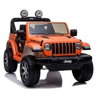 Jeep Kids Rubicorn 2 Seater Electric Car - Orange (12V) (UAE Delivery Only) - thumbnail