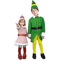 The Elf on the Shelf Cosplay Costumes Matching Family  Couples Boys Girls' Cosplay Costume Family Matching Outfits Christmas Christmas Christmas Eve Kid's Party Christmas Polyester Costume Lightinthebox - thumbnail