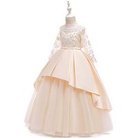 Princess Cosplay Costume Costume Girls' Movie Cosplay Christmas New Year's White Pink Fuchsia Dress Christmas Halloween Children's Day Polyester / Cotton miniinthebox - thumbnail