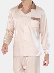 Mens Faux Silk Sleepwear