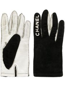 Chanel Pre-Owned 1994-1995 logos gloves - SILVER