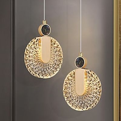LED Pendant Lamp 12 Light Glass Crystal Creative Lampshade Industrial Metal Ceiling Lighting Fixtures Creative Bar Style Atmosphere Chandelier for Living Room,Kitchen Island,Bedroom Lightinthebox