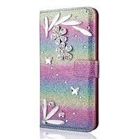 Phone Case For Apple Wallet Card iPhone 13 Pro Max 12 11 SE 2022 X XR XS Max 8 7 Rhinestone with Stand Glitter Shine Glitter Shine PU Leather miniinthebox - thumbnail