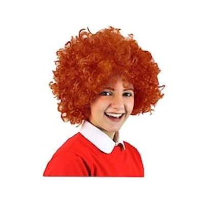 SeeMeInThat Ginger Annie Musical Wig Auburn Curly Orphan Child's Fancy Dress Book Week World Book Day Wigs miniinthebox
