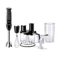 Braun 5in1 Hand Blender MultiQuick 5 Vario, 1000 Watts, 1.5L Food Processor, Splash Control, 21 Speed Wheel, Whisk, Chopping Tool, Coarse Slicing Insert Included, MQ 5275 - Black