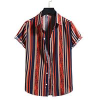 Men's Shirt Graphic Short Sleeve Casual Tops Yellow Orange Lightinthebox - thumbnail