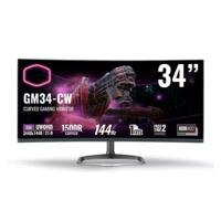 Cooler Master Curved GM34-CW 34 Inch UWQHD (3440 X 1440) 144Hz 1 MS 1500R Gaming Monitor - CMI-GM34-CW-EU