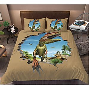 Duvet Cover Sets 3 Piece Rayon / Polyester 3D Rainbow Reactive Print Bohemian Style miniinthebox