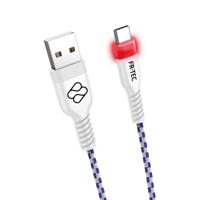 FR-TEC Premium USB-C Dual Sense Nylon Braided Cable Black/White 3m for DualSense Controller