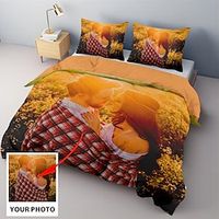 Custom Duvet Cover Set Personalized Bedding Set Photo Comforter Custom Gifts for Family,Pets,Friends,Couples Lightinthebox - thumbnail
