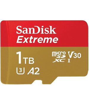 SanDisk Extreme microSD UHS-I Card | 1TB | 190MB/s Read | 130MB/s Write | A2 Rated, V30, 4K UHD Ready