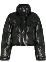 SHOREDITCH SKI CLUB Scala zip-front puffer jacket - Black