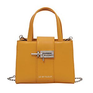 Women's Bags PU Leather Top Handle Bag Daily 2021 Handbags Black Yellow Beige Coffee Lightinthebox