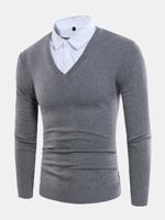 Mens Knit Casual Sweater